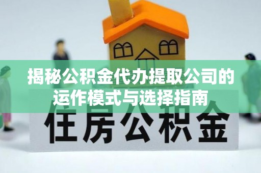 圣方济各堂区揭秘公积金代办提取公司的运作模式与选择指南