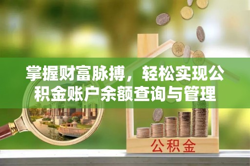圣方济各堂区掌握财富脉搏，轻松实现公积金账户余额查询与管理